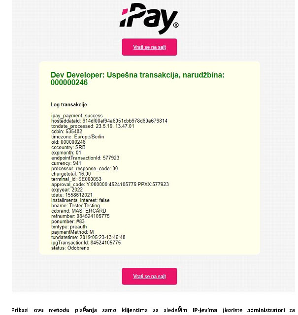 Ipay-magento-success-dev-message
